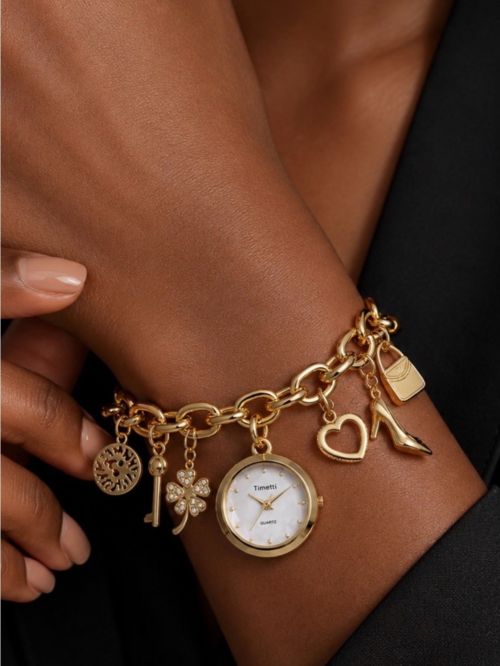 Gold Charm Bracelet watch